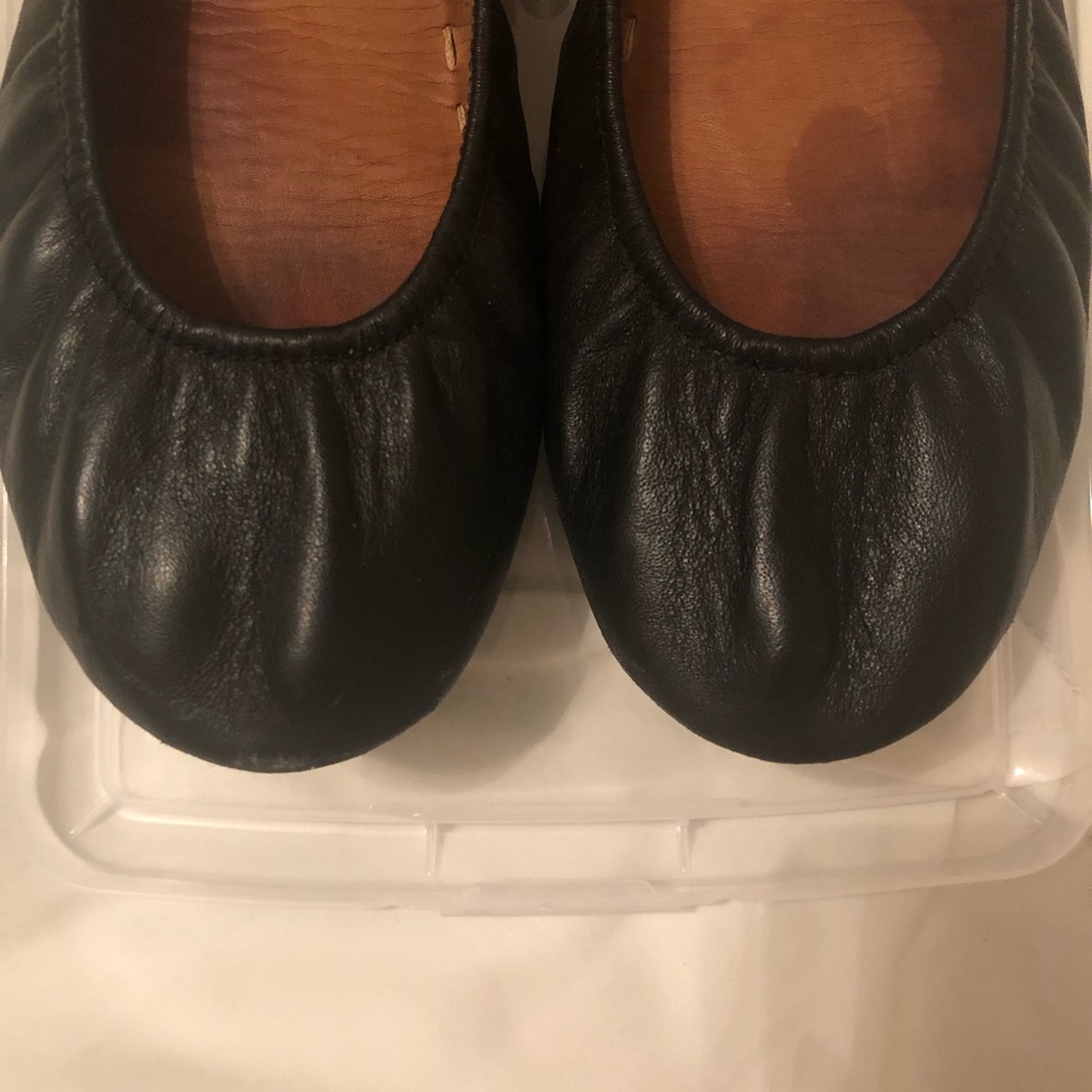 Tieks leather ballet flats—matte black —with bag - Picture 6 of 7